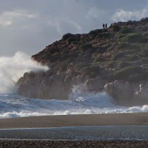 Huge waves on Peñón de Salobreña